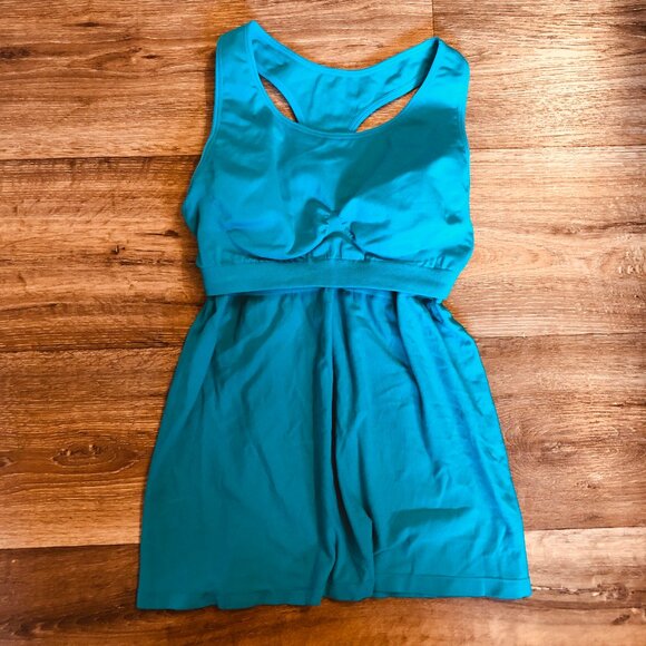 Champion brand Bright Turquoise Swim / Workout top with builtin bra, size M - Picture 4 of 4
